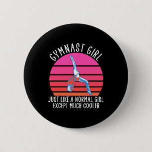 Badge Rond 5 Cm Gymnaste Girl