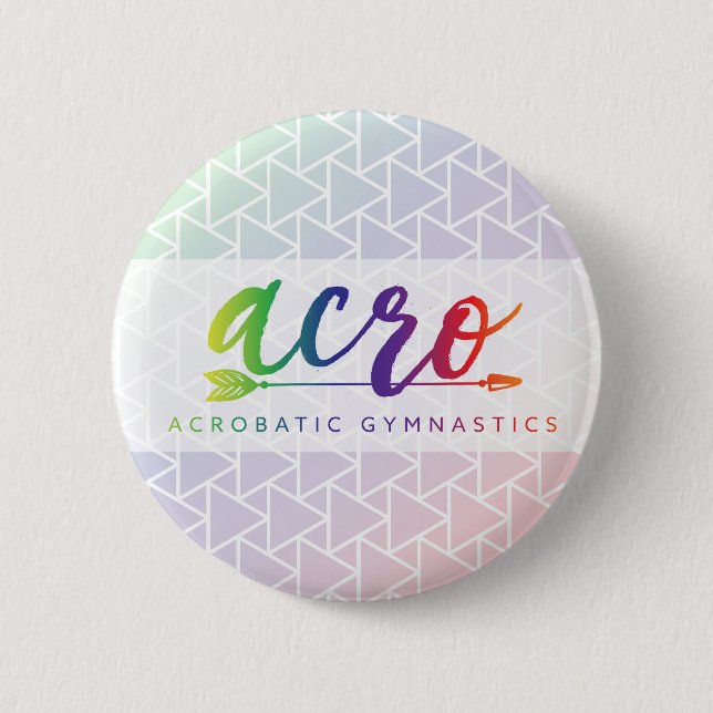 Badge Rond 5 Cm Gymnastique acrobatique Rainbow Button (Devant)