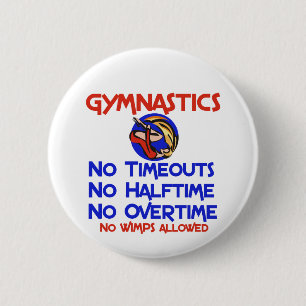 Badge Rond 5 Cm Gymnastique aucunes mauviettes