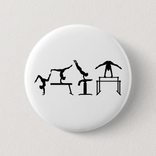 Badge Rond 5 Cm Gymnastique de Quadrathlon de quatre combats