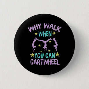 Badge Rond 5 Cm Gymnastique de roue cool pour filles