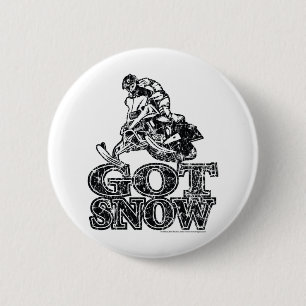 Badge Rond 5 Cm Habillé à la neige