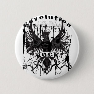 Badge Rond 5 Cm Habillement d'Américain de musique de révolution