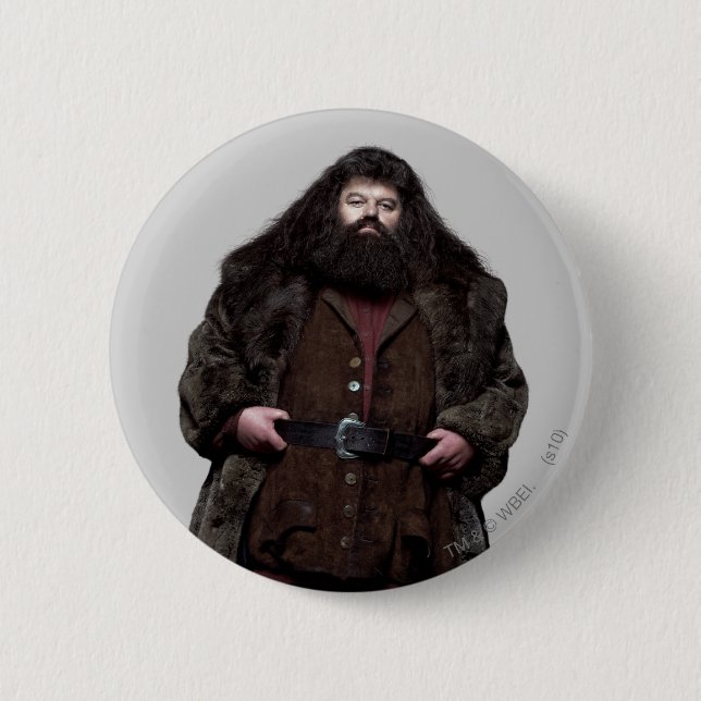 Badge Rond 5 Cm Hagrid et Chien (Devant)
