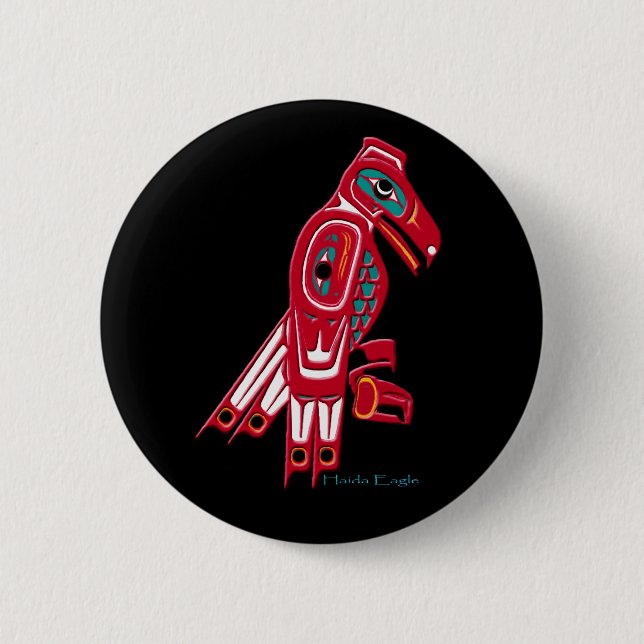 Badge Rond 5 Cm HAIDA EAGLE Collection (Devant)