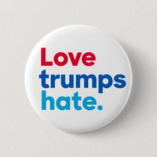 Badge Rond 5 Cm Haine d'atouts d'amour. bouton rond
