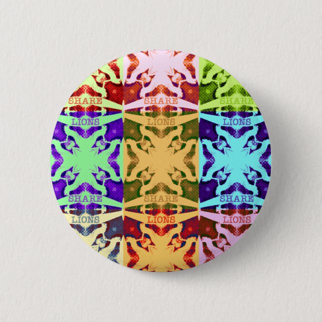 Badge Rond 5 Cm Hakuna Matata lions cadeau (Devant)