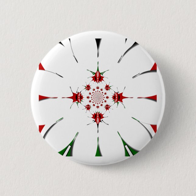 BADGE ROND 5 CM HAKUNA MATATA ROUGE VERT (Devant)