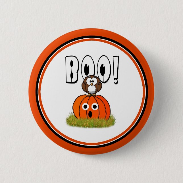 Badge Rond 5 Cm Halloween BOO à toi aussi ! (Devant)