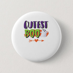 Badge Rond 5 Cm Halloween Boo Cutest Funny Décontracté