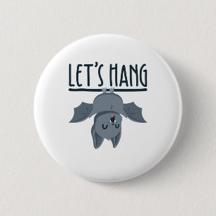 Badge Rond 5 Cm Halloween chauve-souris Éffrayante Hang