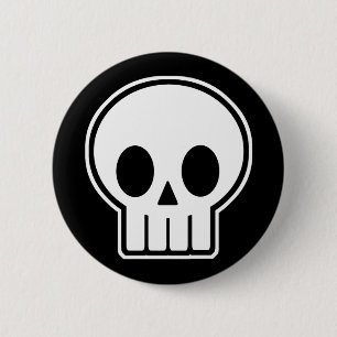 Badge Rond 5 Cm Halloween crâne vectoriel