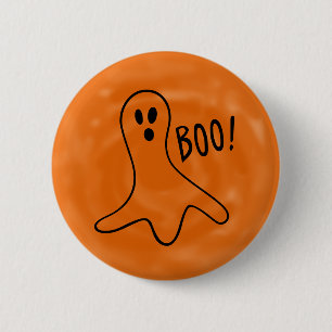 Badge Rond 5 Cm Halloween Cute Ghost Booo