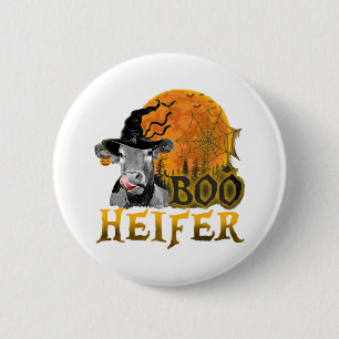 Badge Rond 5 Cm Halloween de la vache