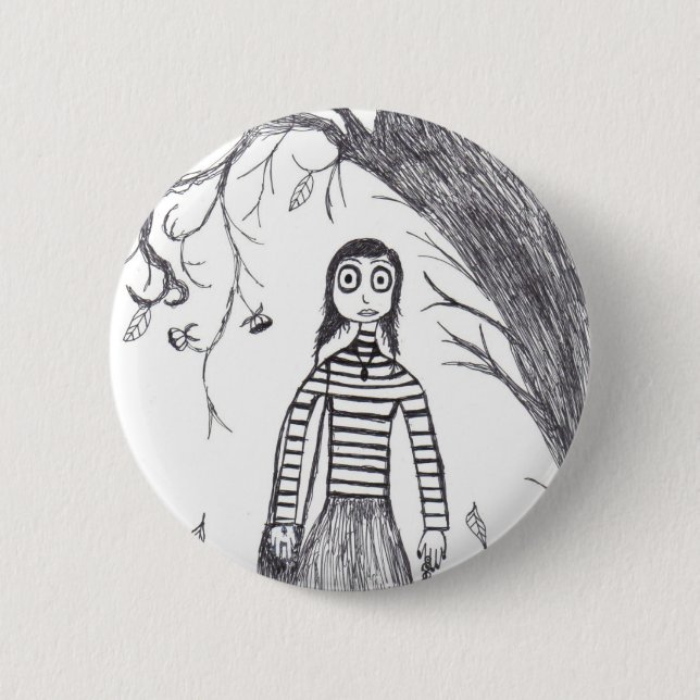Badge Rond 5 Cm Halloween déplaisant (Devant)