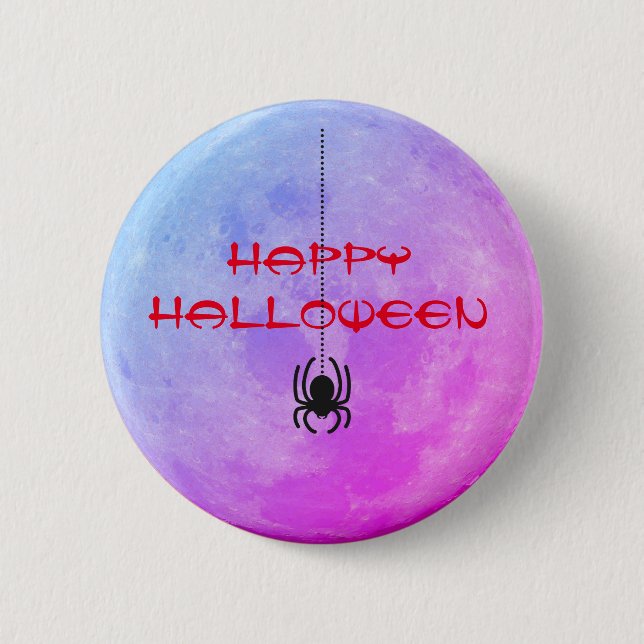 Badge Rond 5 Cm Halloween déplaisante araignée (Devant)