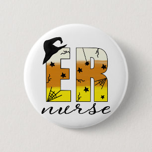 Badge Rond 5 Cm Halloween Er Nurse