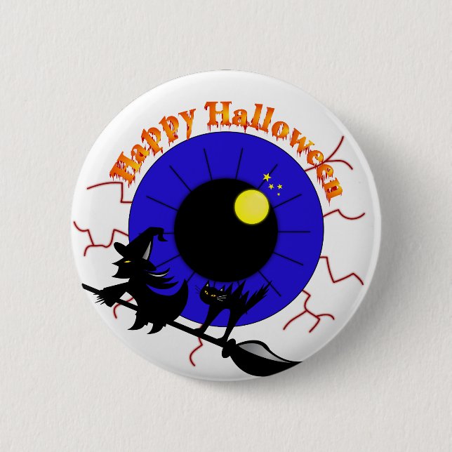 Badge Rond 5 Cm Halloween Eyeball (Devant)