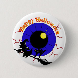 Badge Rond 5 Cm Halloween Eyeball