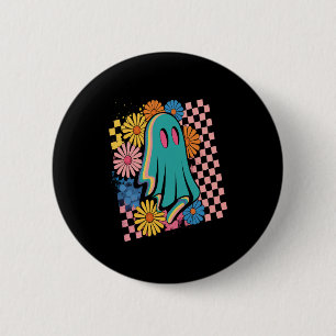 Badge Rond 5 Cm Halloween florale néon tendance
