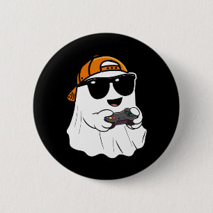Badge Rond 5 Cm Halloween Garçons Enfants Ghost Gamer Costume d'ho