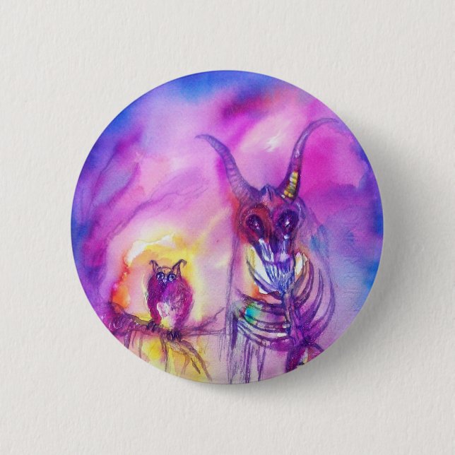 Badge Rond 5 Cm HALLOWEEN MONSTERS / ORK WAR Imaginaire (Devant)