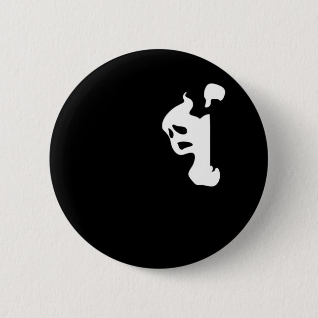Badge Rond 5 Cm Halloween Peekaboo Essential Sloth (Devant)