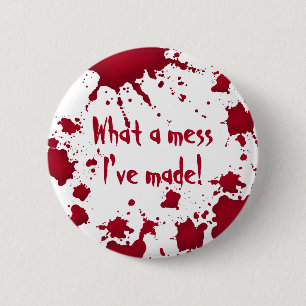 Badge Rond 5 Cm Halloween psychopathe drôle