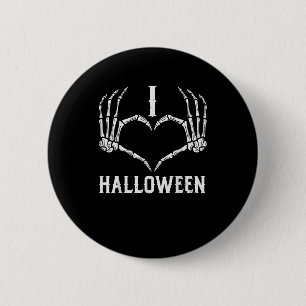 Badge Rond 5 Cm Halloween Squelette Mains Coeur mignonne Femmes Fi
