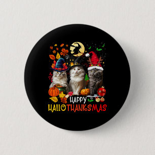 Badge Rond 5 Cm Halloween Thanksgiving Noël Joyeux Hallomerci