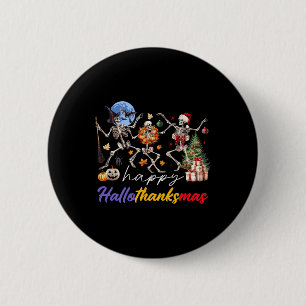 Badge Rond 5 Cm Halloween Thanksgiving Noël Joyeux Hallomerci