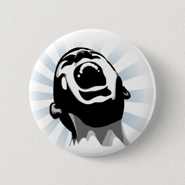 Badge Rond 5 Cm Halo de cri perçant (Devant)