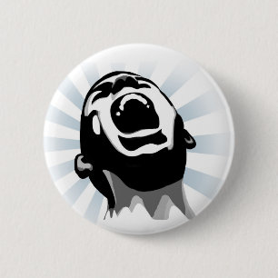 Badge Rond 5 Cm Halo de cri perçant