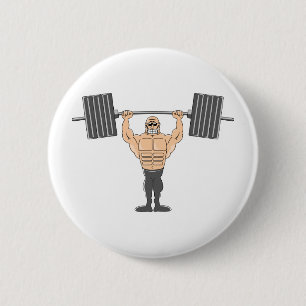 Badge Rond 5 Cm Haltérophilie