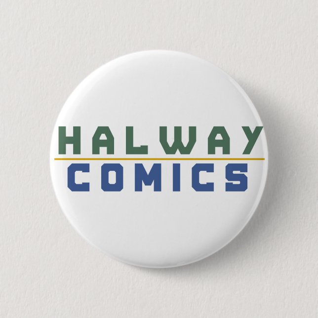 Badge Rond 5 Cm Halway Comics or (Devant)