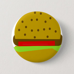 Badge Rond 5 Cm Hamburger food fast food