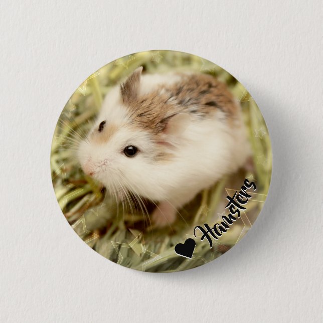 Badge Rond 5 Cm Hammyville - Cute Hamster (Devant)
