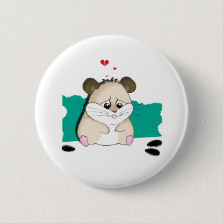 Badge Rond 5 Cm hamster triste
