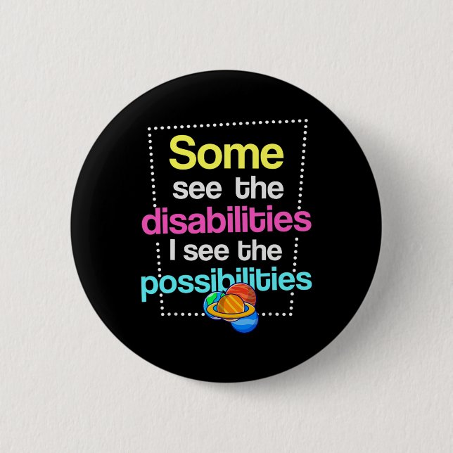 Badge Rond 5 Cm Handicap 1 Sensibilisation (Devant)