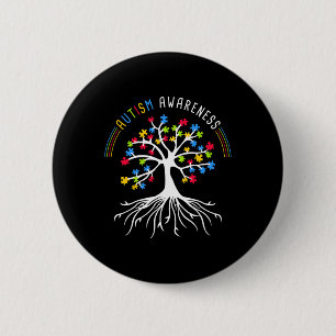 Badge Rond 5 Cm Handicap sensibilisation sur l'autisme Mois 3