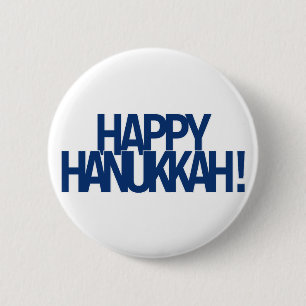 Badge Rond 5 Cm Hanoukka heureux !