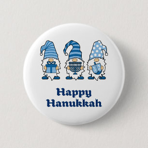 Badge Rond 5 Cm Hanukkah Gnomes Trio