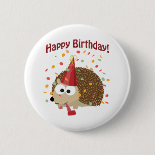 Badge Rond 5 Cm Happy Anniversaire Confetti