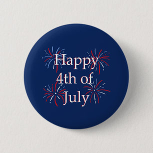 Badge Rond 5 Cm Happy Fourth Button