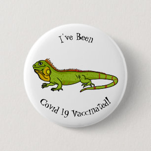 Badge Rond 5 Cm Happy green iguana cartoon