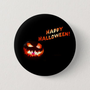 Badge Rond 5 Cm HAPPY HALLOWEEN - Jack-O-Lantern