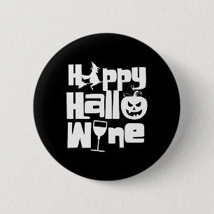 Badge Rond 5 Cm Happy Hallowine Funny Halloween Sorcière de nuit P