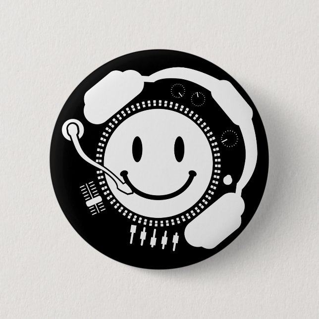 Badge Rond 5 Cm Happy_Music (Devant)