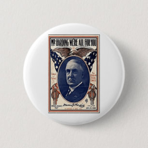 Badge Rond 5 Cm Harding 1920