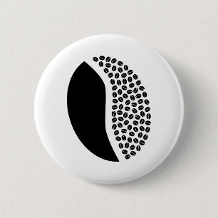 Badge Rond 5 Cm haricot de grains de café